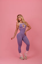Amy Lilac Jumpsuit ( Baby Pink Border)
