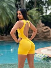 Soft Mesh Short Jumpsuit (Yellow)