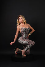 Dessert Brown Snake Lazed Jumpsuit