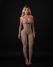 Beige Wallpaper Jumpsuit (Leopard Border)