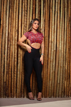 Pink & Marron Ashanti Jumpsuit (Black Wallpaper)