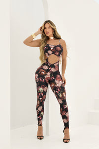 Brown Skull Jumpsuit