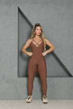 Epic Leopard Brown Wallpaper Jumpsuit