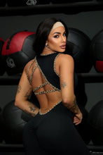 Great Black Leopard Ring Jumpsuit