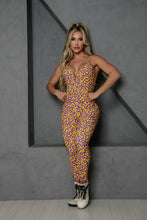 Bright Purple & Orange Babe Leopard Jumpsuit