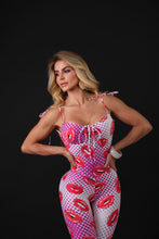 Jumbo Pink Lips Lazed Jumpsuit