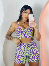 Oh La La Neon Leopard Shorts Set