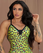 Pam Apple Green Leopard Jumpsuit