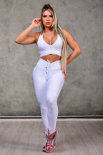 White Adjustable Crush Leggings