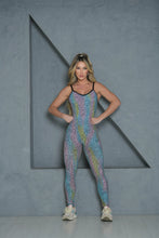 Multicolor Leopard Adjustable Back Jumpsuit