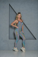 Multicolor Leopard Adjustable Back Jumpsuit