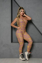 Bright Purple & Orange Babe Leopard Jumpsuit