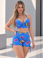 Royal Blue Like Bow Shorts Set