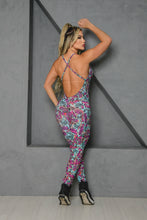 Aqua, Purple & Coral Babe Snake Jumpsuit