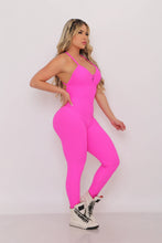 Babe Neon Pink Bubble Textured Jumpsuit