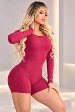 Chloe Sleeves Cherry Short Jumpsuit