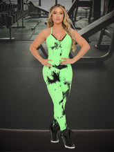 Crush Tye Jumpsuit (Green & Black)