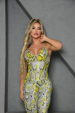 Babe Lime Snake Jumpsuit