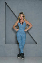 Fabulous Blue Leopard Jumpsuit