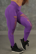 Crush Laser Cut Purple Leggings