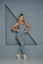 Multicolor Leopard Adjustable Back Jumpsuit