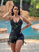 Green Marble Short Jumpsuit
