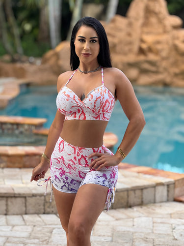 Rainbow Snake Shorts Set