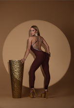 Dark Brown Wallpaper Jumpsuit Snake Jumpsuit