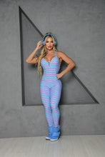 Babe Turquoise Flamingo Jumpsuit