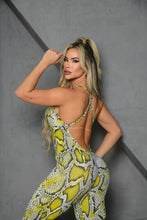 Babe Lime Snake Jumpsuit
