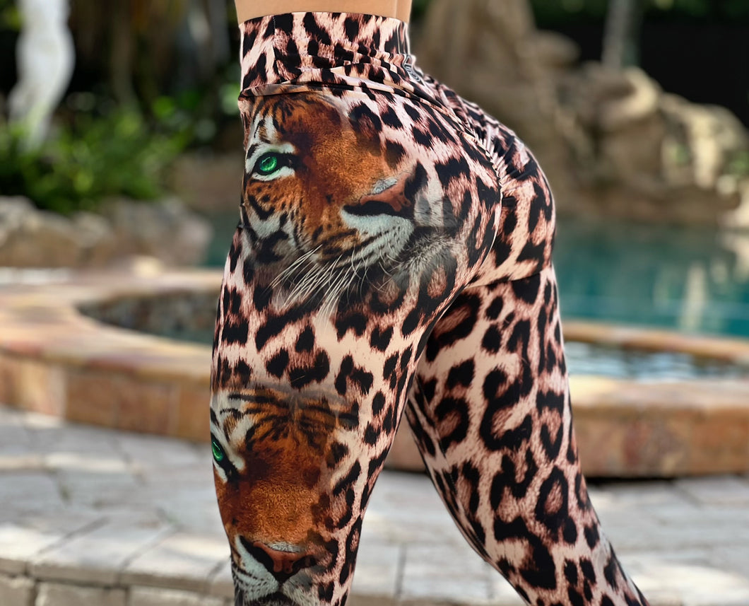 Green Tiger Eyes Leggings