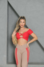 Grey Wallpaper Leggings Red Moda