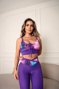 Purple Space Bubble Textured Set