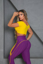 Purple Crop Moda Wallpaper Set (Yellow Top)
