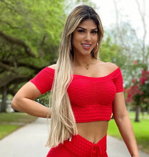 Red Princess Bubble Textured Top