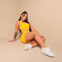 Soft Mesh Short Jumpsuit (Yellow)