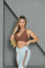 Grey Blue Wallpaper Moda Set (Brown Top)