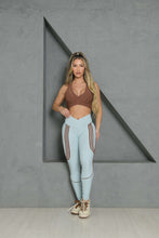 Grey Blue Wallpaper Moda Set (Brown Top)