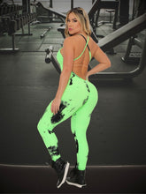Crush Tye Jumpsuit (Green & Black)