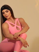 Front Cross Pink Crush Jumpsuit
