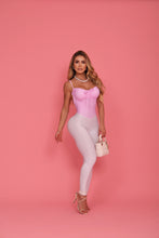 Semi Pink Polka Dots Jumpsuit (White Bubble Textured Bottom)
