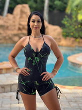 Green Marble Short Jumpsuit