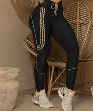 Black Wallpaper Leggings (Leopard Moda)
