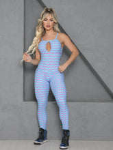 Turquoise Flamingo Back Braids Jumpsuit