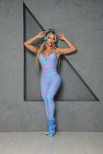 Babe Turquoise Flamingo Jumpsuit