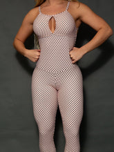 Beige Black Polka Dots Jumpsuit (Back Braids)