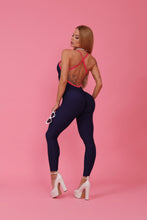 Navy Blue Front Bow Wallpaper Jumpsuit Red Polka Dots Border