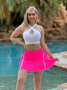 Luna Skirt Set (Neon Pink)