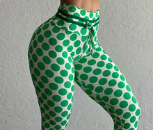 Twisted Green Polka Dots Leggings