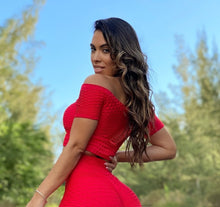 Red Princess Bubble Textured Top